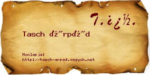 Tasch Árpád névjegykártya